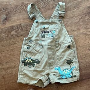 Baby boy 12 months dinosaur overalls shortalls